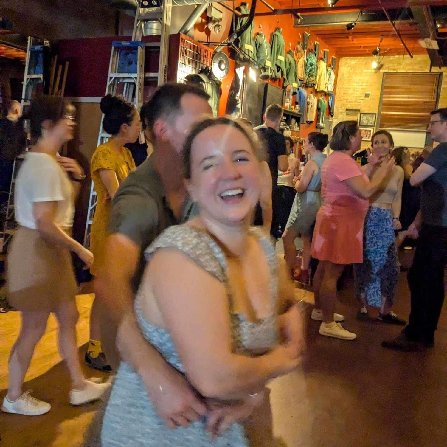 The day we got engaged we went swing dancing with our friends Abby and Cameron <3