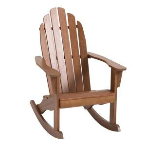 Slatted Wood Adirondack Rocking Chair - World Market