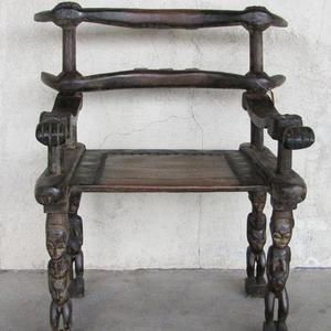 Large Hand Carved African Chair