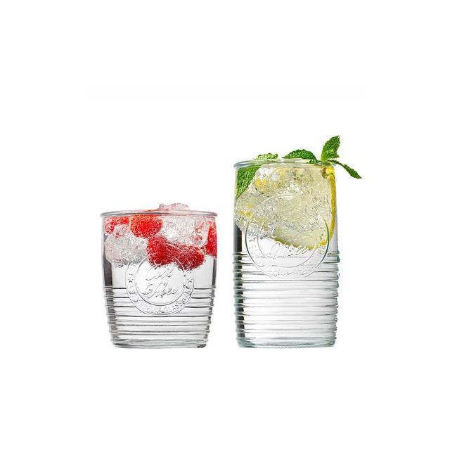 Le'raze Rustic Charm Mason Drinking Glasses Set - 8 Piece Durable Glassware Collection.