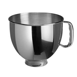 KitchenAid K5THSBP Tilt-Head Mixer Bowl with Handle, Polished Stainless Steel, Polished Stainless Steel, 5-Quart