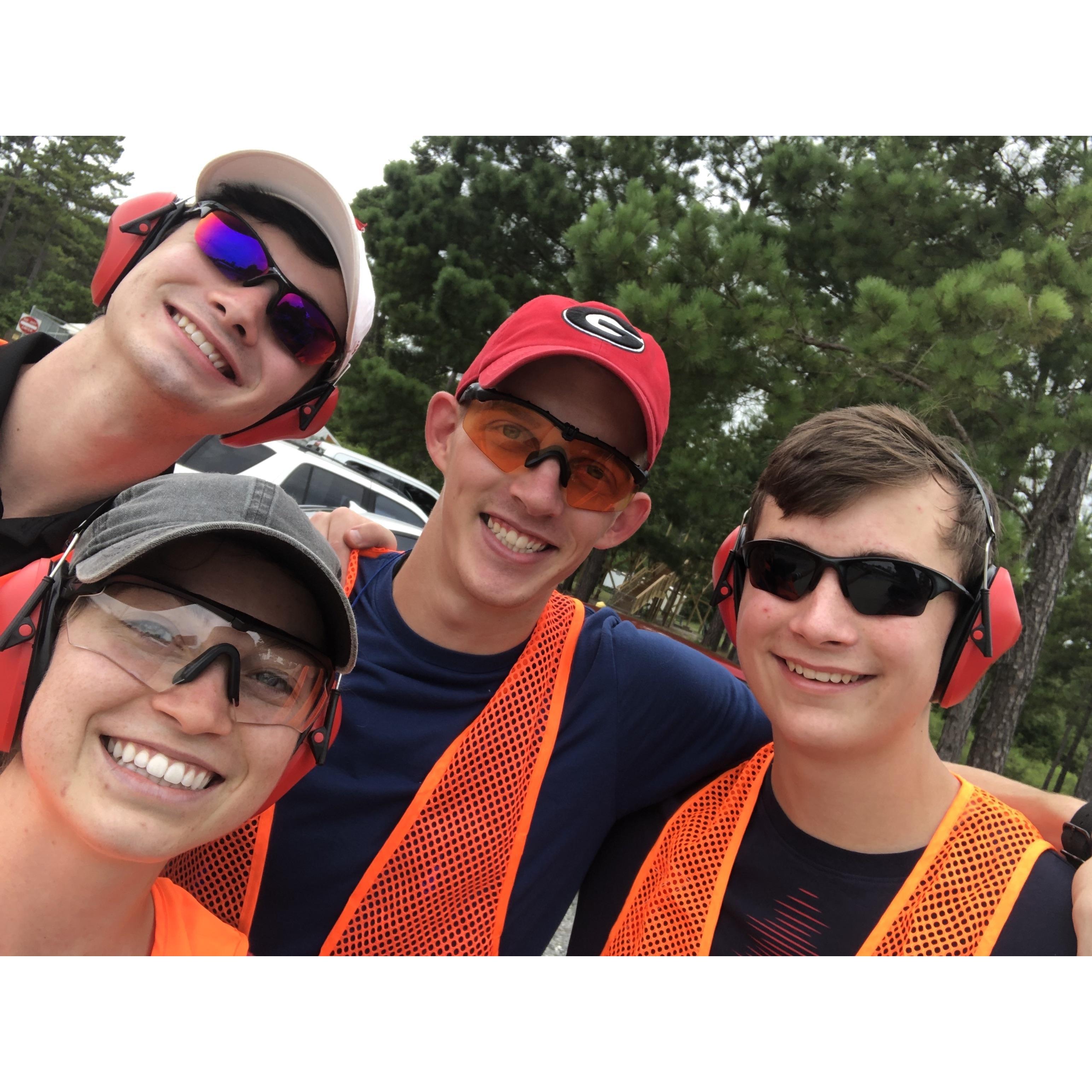 Ben, Sam, Anthony, and MB went to the range for an afternoon of shooting the breeze... and occasionally the target!