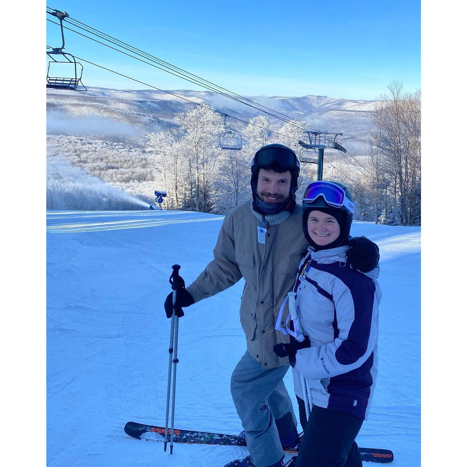 Cruising down ski slopes at Snowshoe