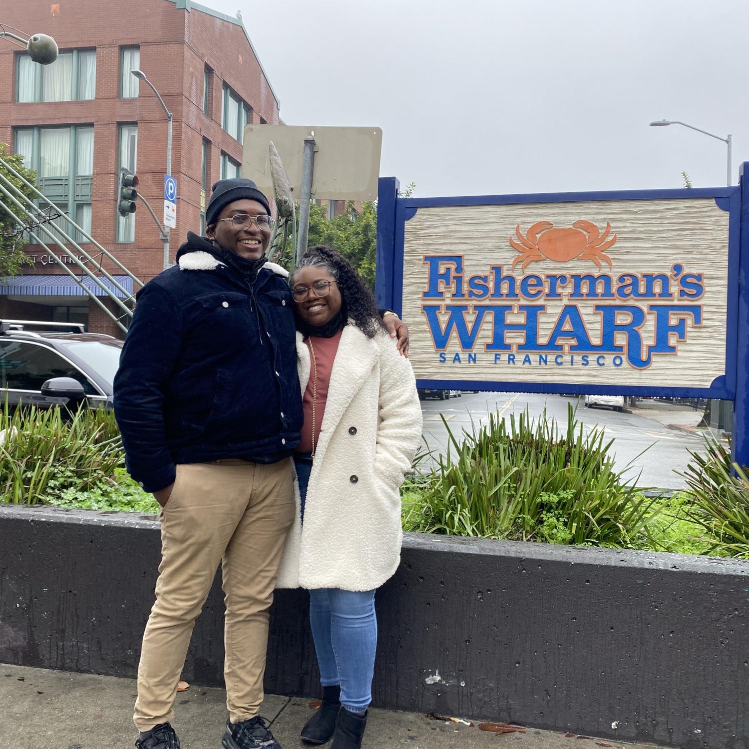 The guy who took this picture thought we were on our Honeymoon. This was Abraham's first trip to the Bay Area. We were only dating for 9 months.