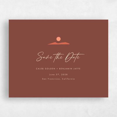 Brown Wedding Save the Date - Paloverde Landscape