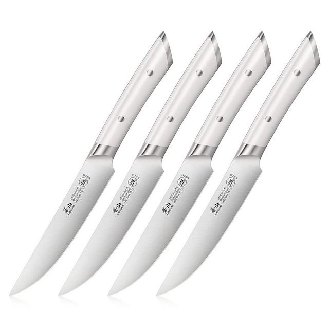 Cangshan HELENA Series German Steel Forged 4-Piece Fine-Edge Steak Knife Set (White)