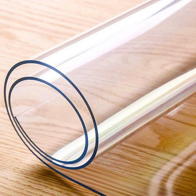 VALLEY TREE 40 x 60 Inch Clear Table Cover Protector, 1.5mm Thick PVC Plastic Desk Protector, Clear Desk Mat, Waterproof Table Pad for Dining Table or Office Desk