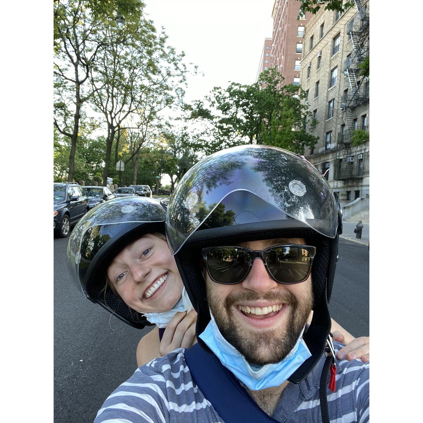 Summer scooter rides became one of our favorite summer evening pastimes.