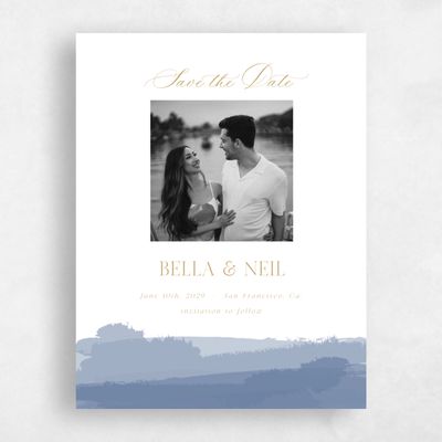 Blue Wedding Save the Date - Saif Photo