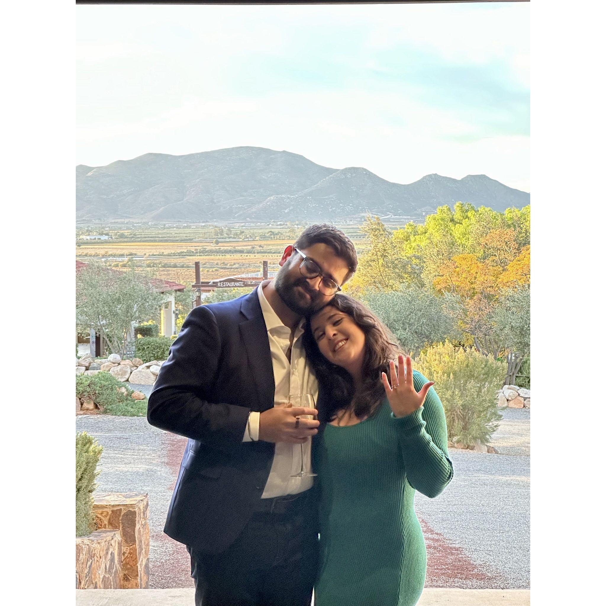 Right after Uday proposed in Hacienda Guadalupe, Mexico