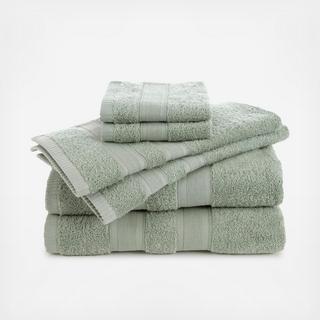 Clean Essentials Solid Low Lint 6-Piece Towel Set