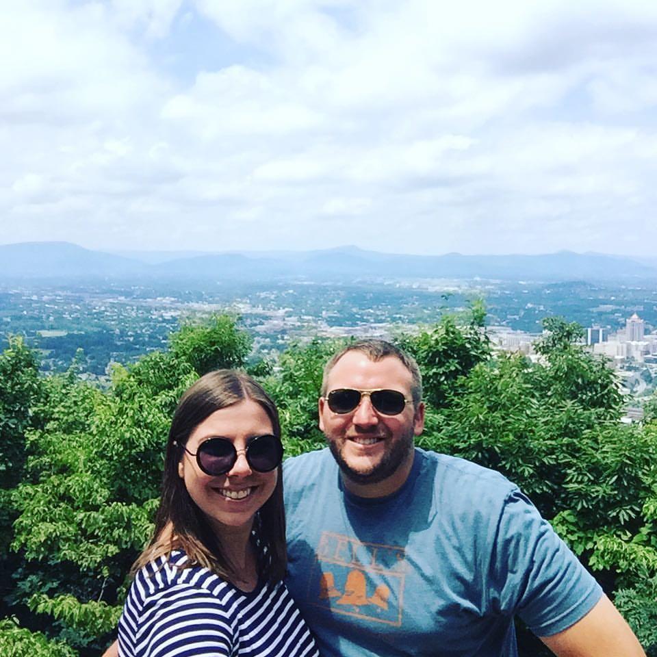 Our first time at Mill Mountain in Roanoke - where John proposed about a year later!