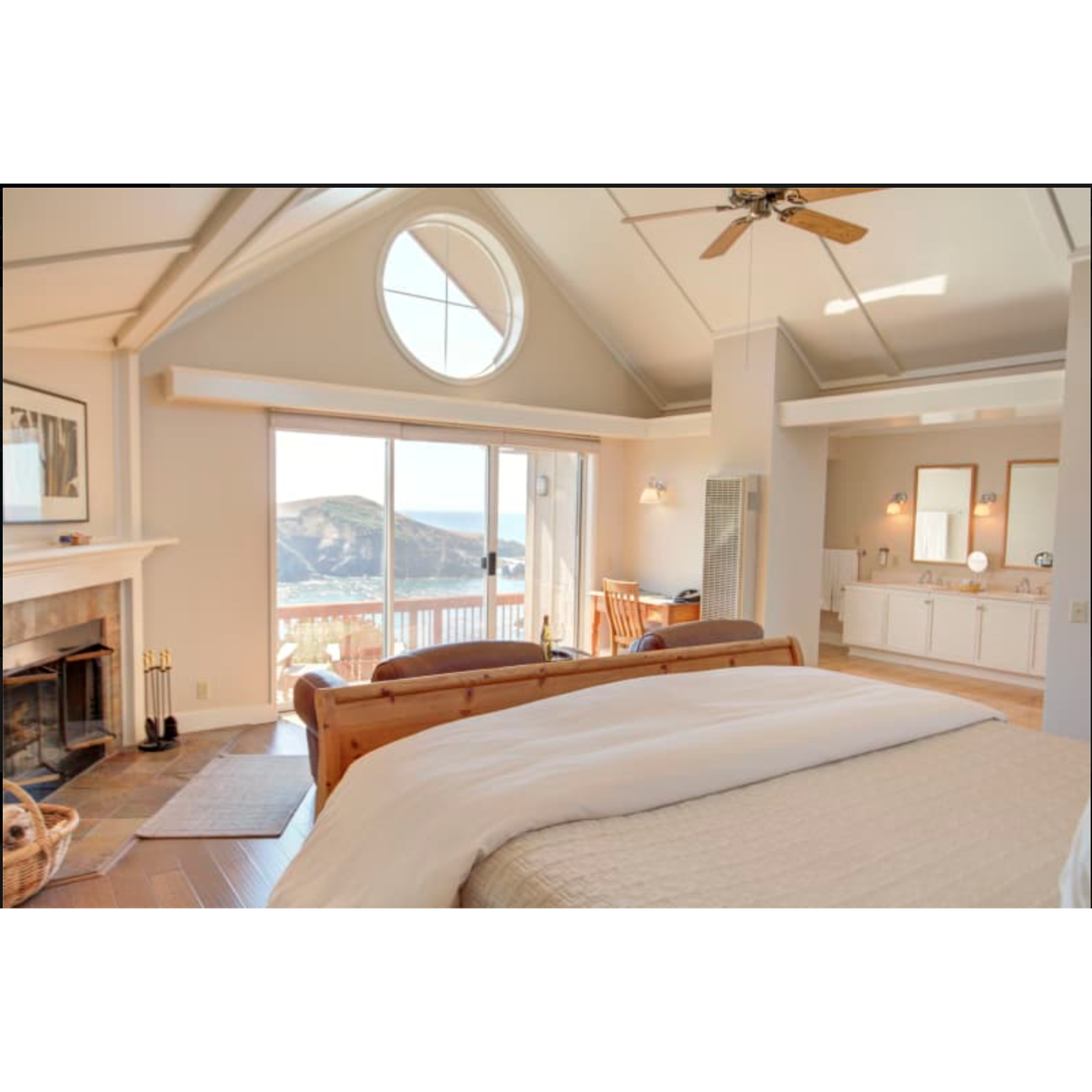 A look at one of the rooms at the Albion River Inn