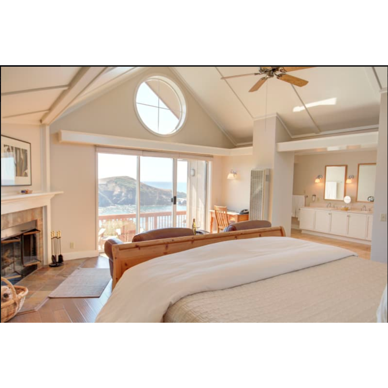 A look at one of the rooms at the Albion River Inn