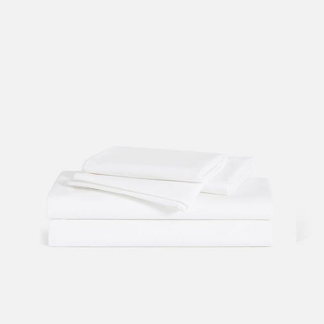 Classic Core Percale Sheet Set (White, King)