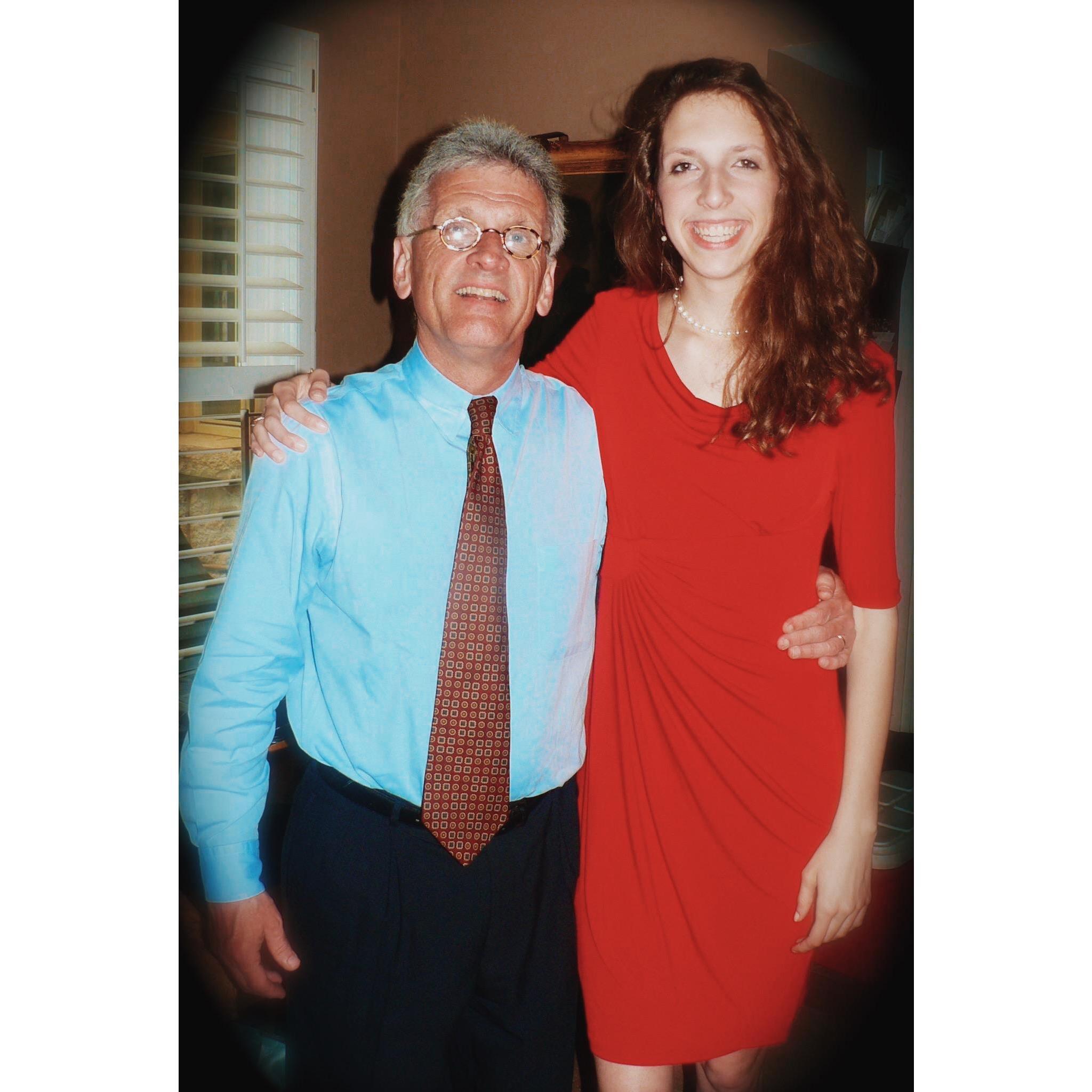 Here's Alli with her Dad, having just graduated from High School.