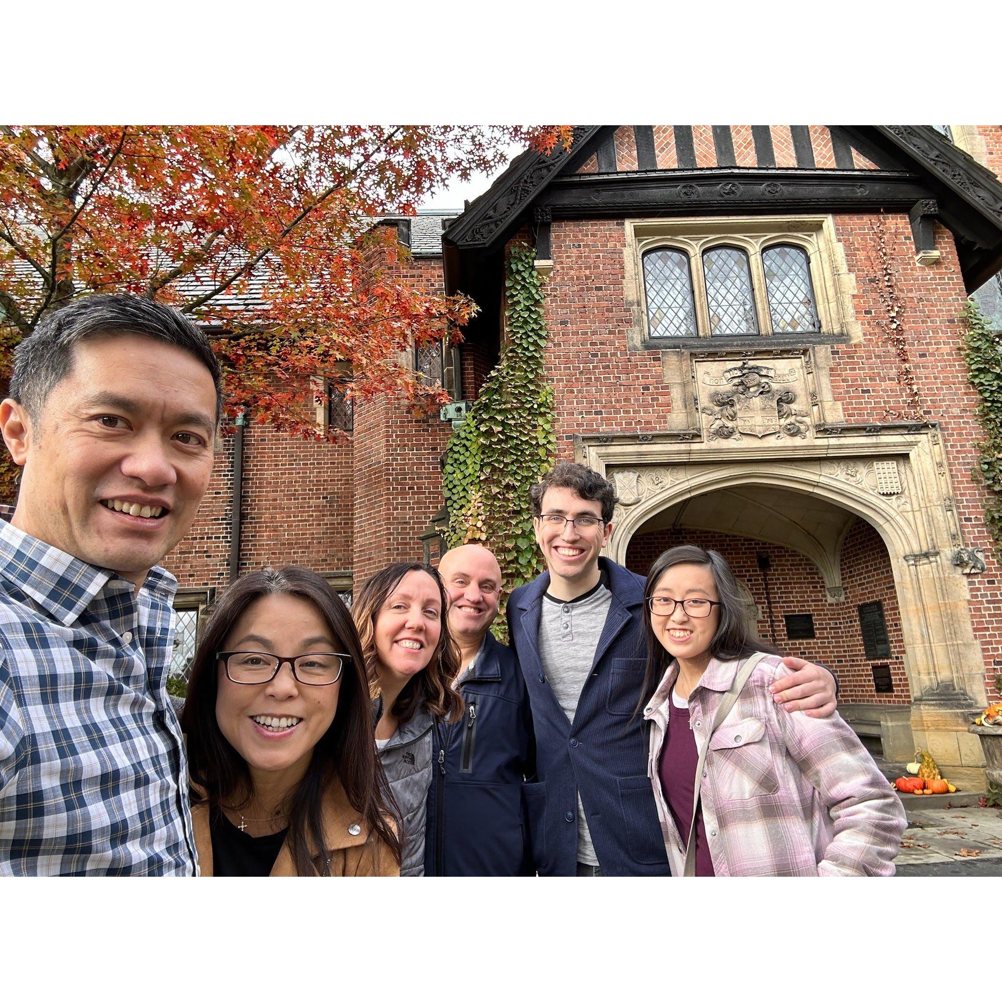 November 4, 2023 - With both sets of parents, Michael and Josie properly toured Stan Hywett, where they'll be getting married!