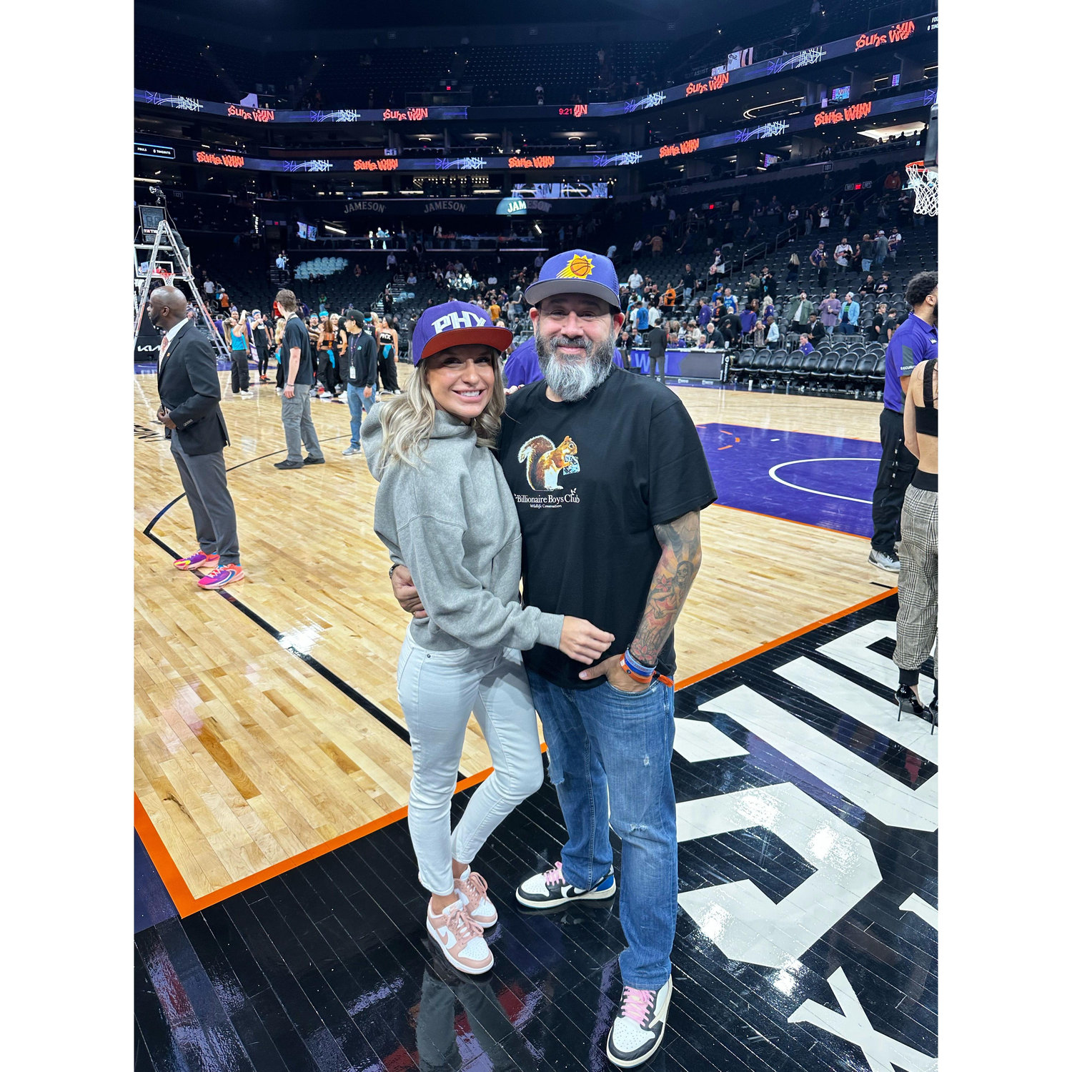 Courtside for the Suns.