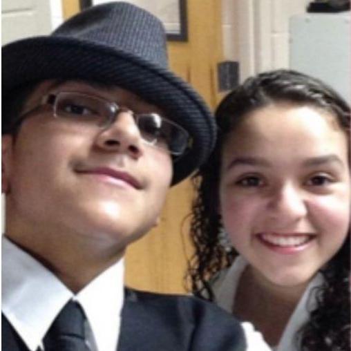 2014 - Our 1st picture together!
 After our 7th/8th grade band concert.