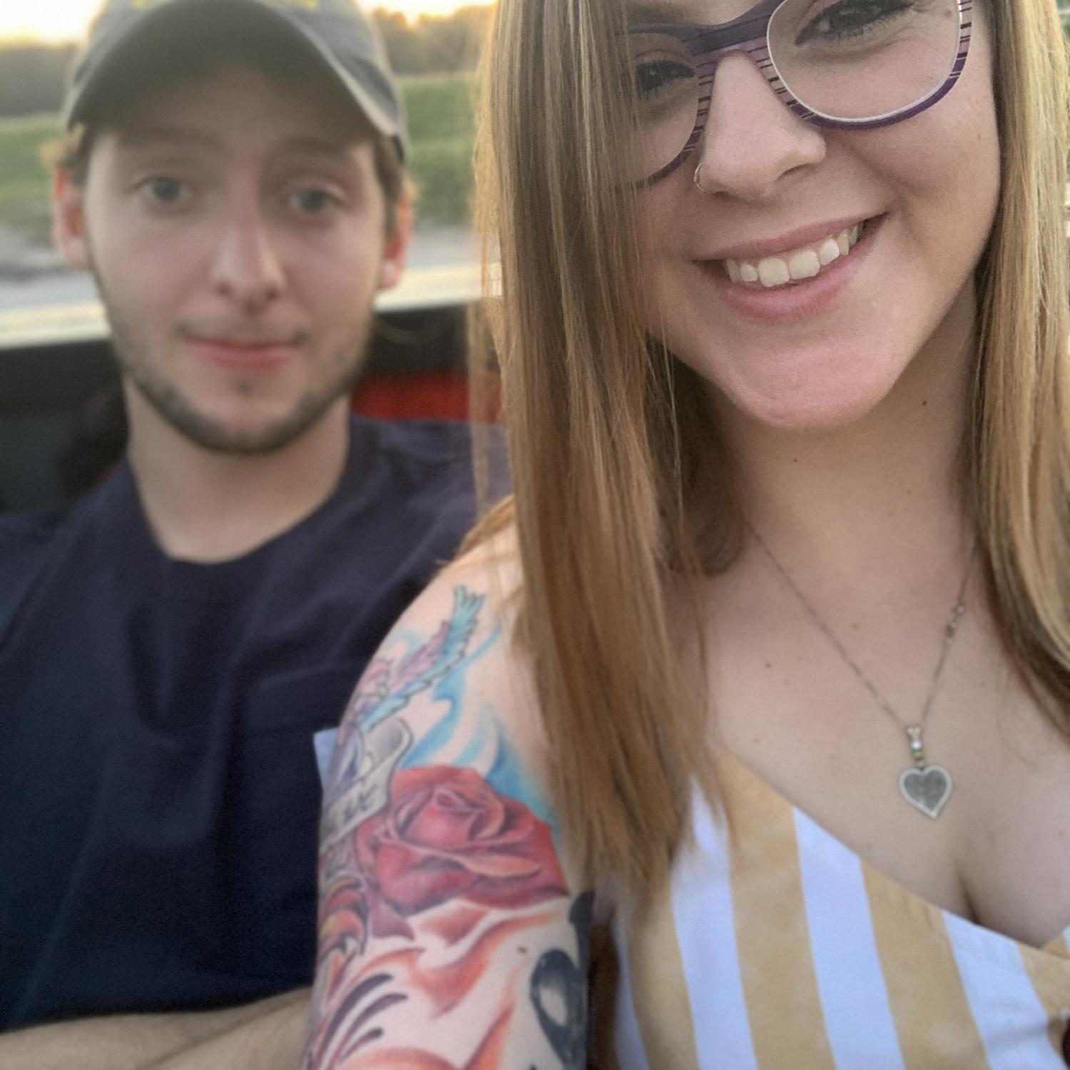 Dinner date with Genji and chocolate covered strawberries in the back of the truck