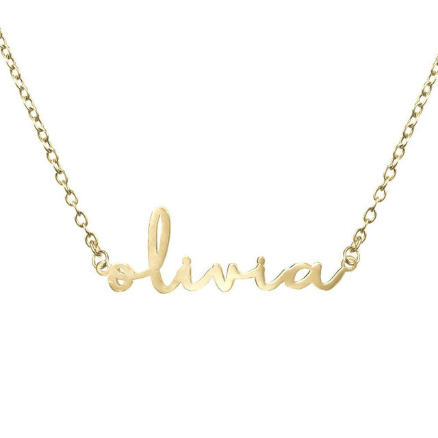 PicturesOnGold.com Custom Name Necklace For Women Personalized Name Necklace in Sterling Silver or Gold Necklace Personalized with any Name or Word