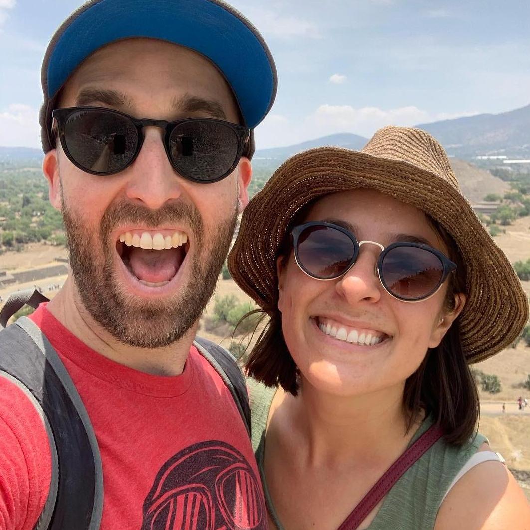 Climbing pyramids in Mexico