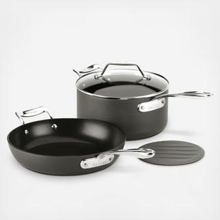 Essentials Nonstick Fry Pan and Sauce Pan Cookware Set