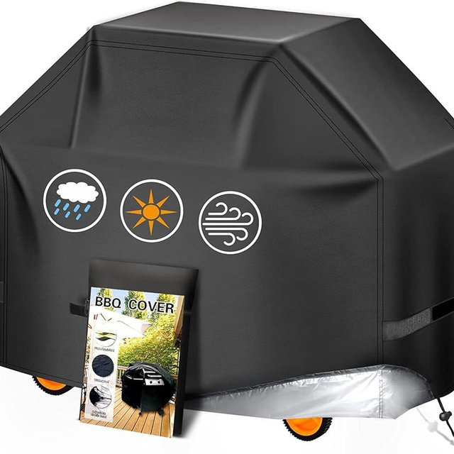 Aoretic Grill Cover, 48 inch BBQ Gas Grill Cover for Outdoor Grill, Charbroil Grill Cover Barbecue Waterproof, Anti-UV for Weber Char-Broil Monument, Dyna-glo Nexgrill Spun Polyester