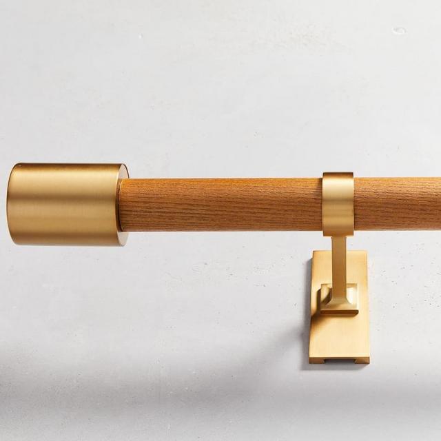 Mid Century Rod Wood/Brass