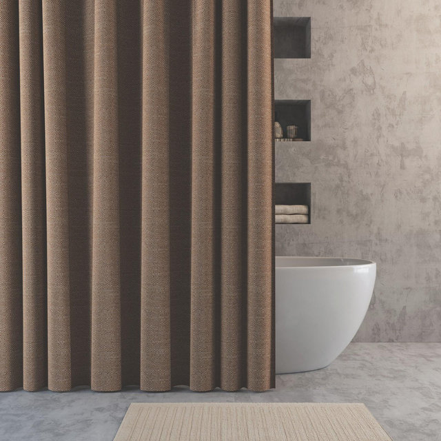 Indigo Road by Egypt Sherrod 70"x72" Suhana Contrast Tweed Printed Shower Curtain Dusty Terracotta