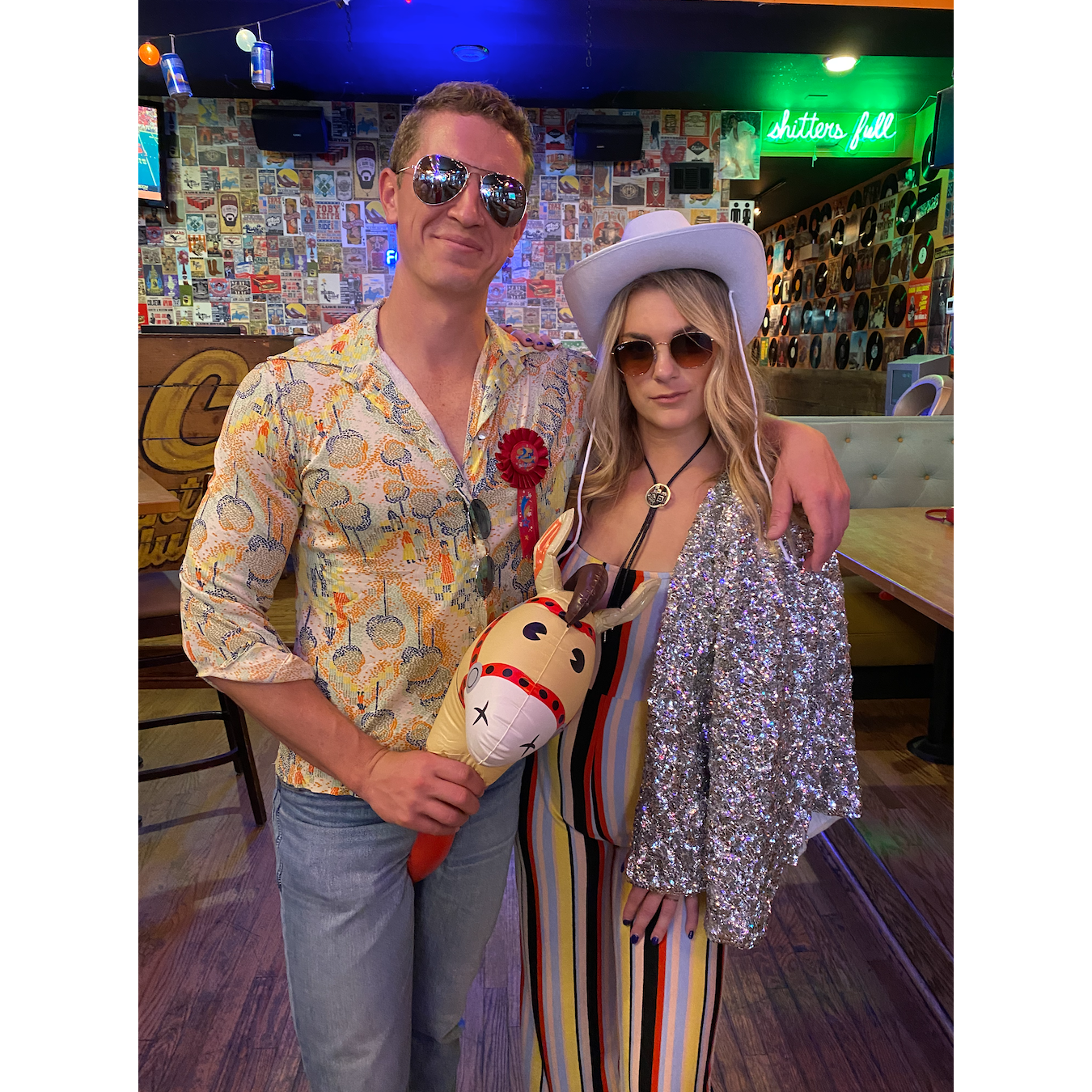 At a friend's Disco Cowboy themed birthday
