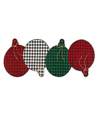 Farmhouse Living Rustic Ornaments Burlap Centerpiece Runner