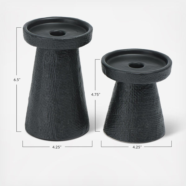 Storied Home Stoneware Candle Holder - Thumbnail 3