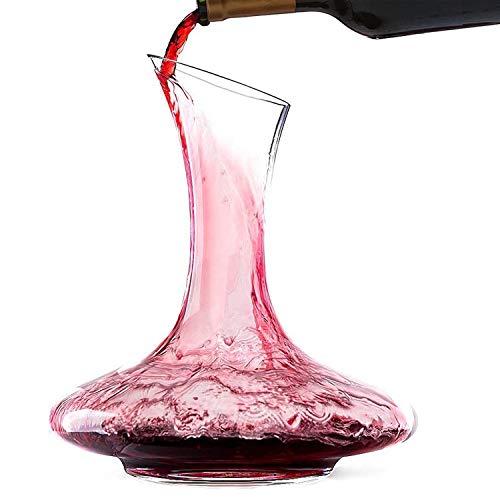 Best Red Wine Decanter By Bella Vino - Improves Wine Taste By Softening Tannins - Great Table Centerpiece - Elegant and Effective - Made From 100% Lead Free Premium Crystal Glass - Port Wine Decanters