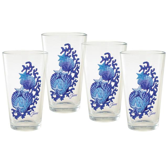 Fiesta® Coastal Shells Pint/Pub Glasses (Set of 4)