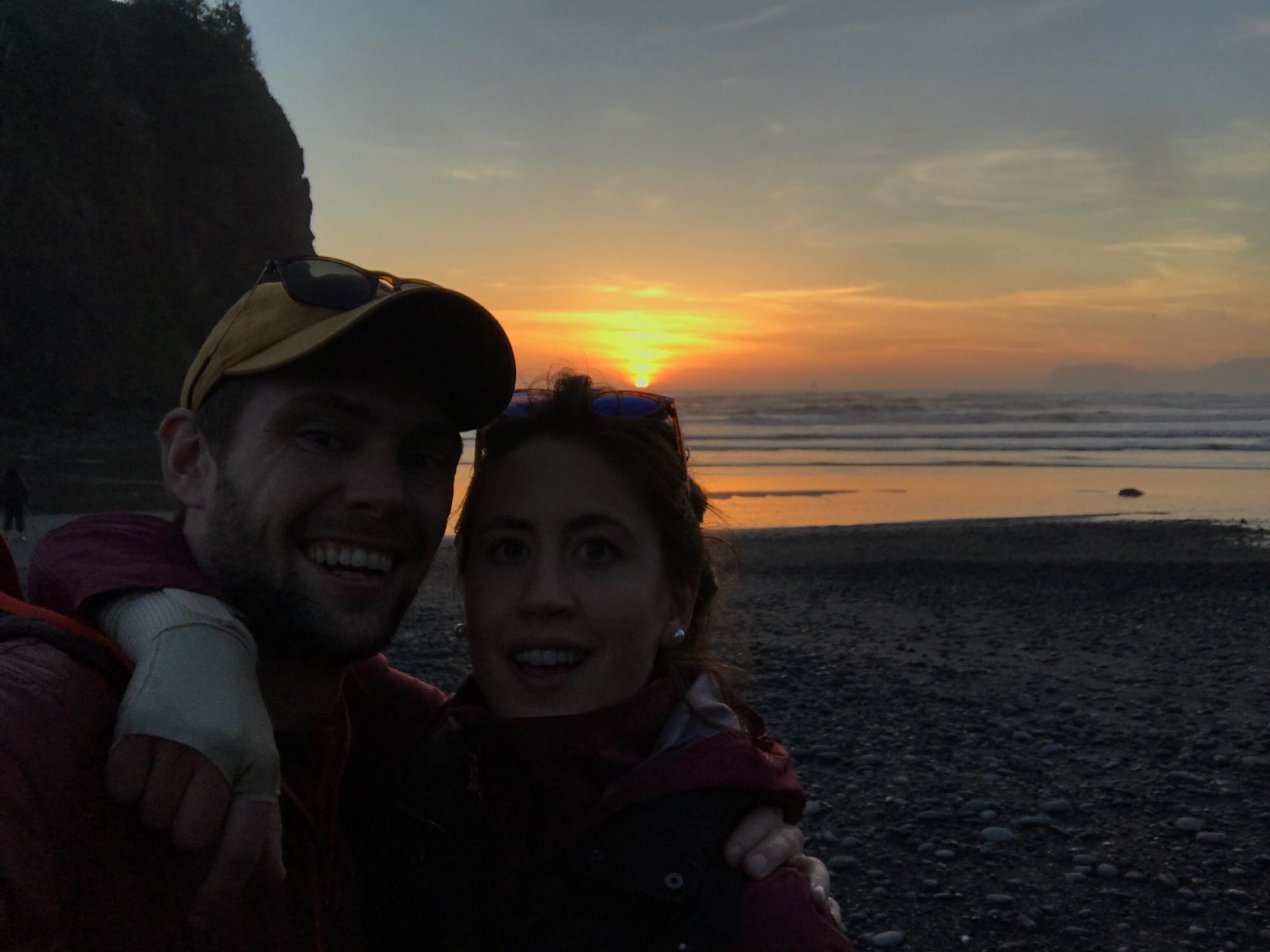 Sunset at Ruby Beach in Olympic National Park