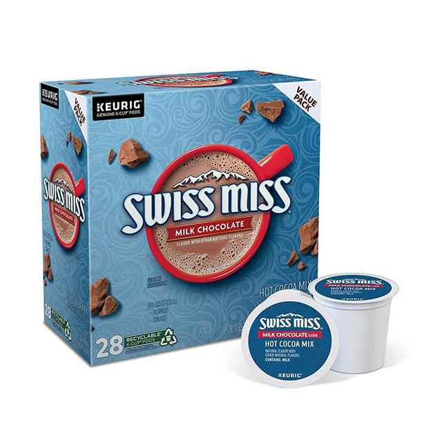 Swiss Miss Milk Chocolate Hot Cocoa Keurig Single-Serve K Cup Pods, 28 Count