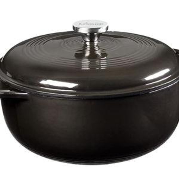 Lodge Manufacturing Company EC6D18 Enameled Dutch Oven, 6 qt, Midnight Chrome
