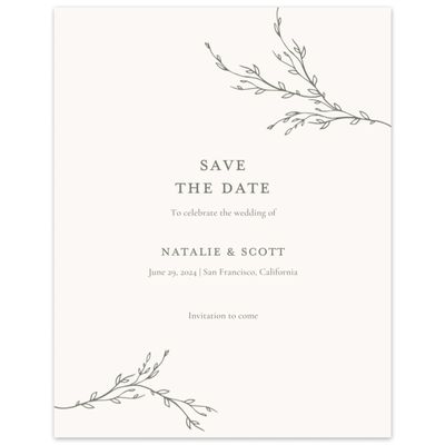 Beige Wedding Digital Save the Date - Normandy Classic
