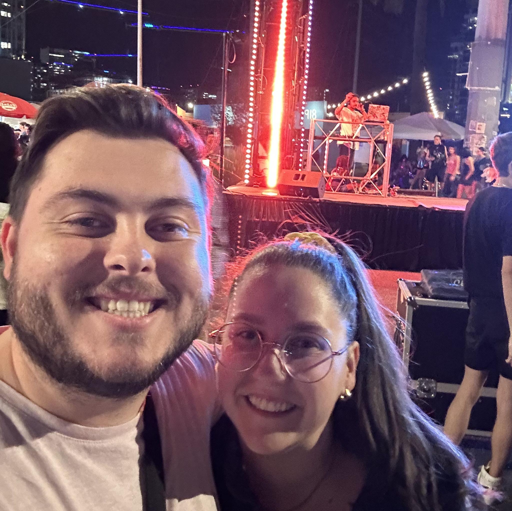 Our very first photo together from our date at First Friday - Downtown Phoenix.