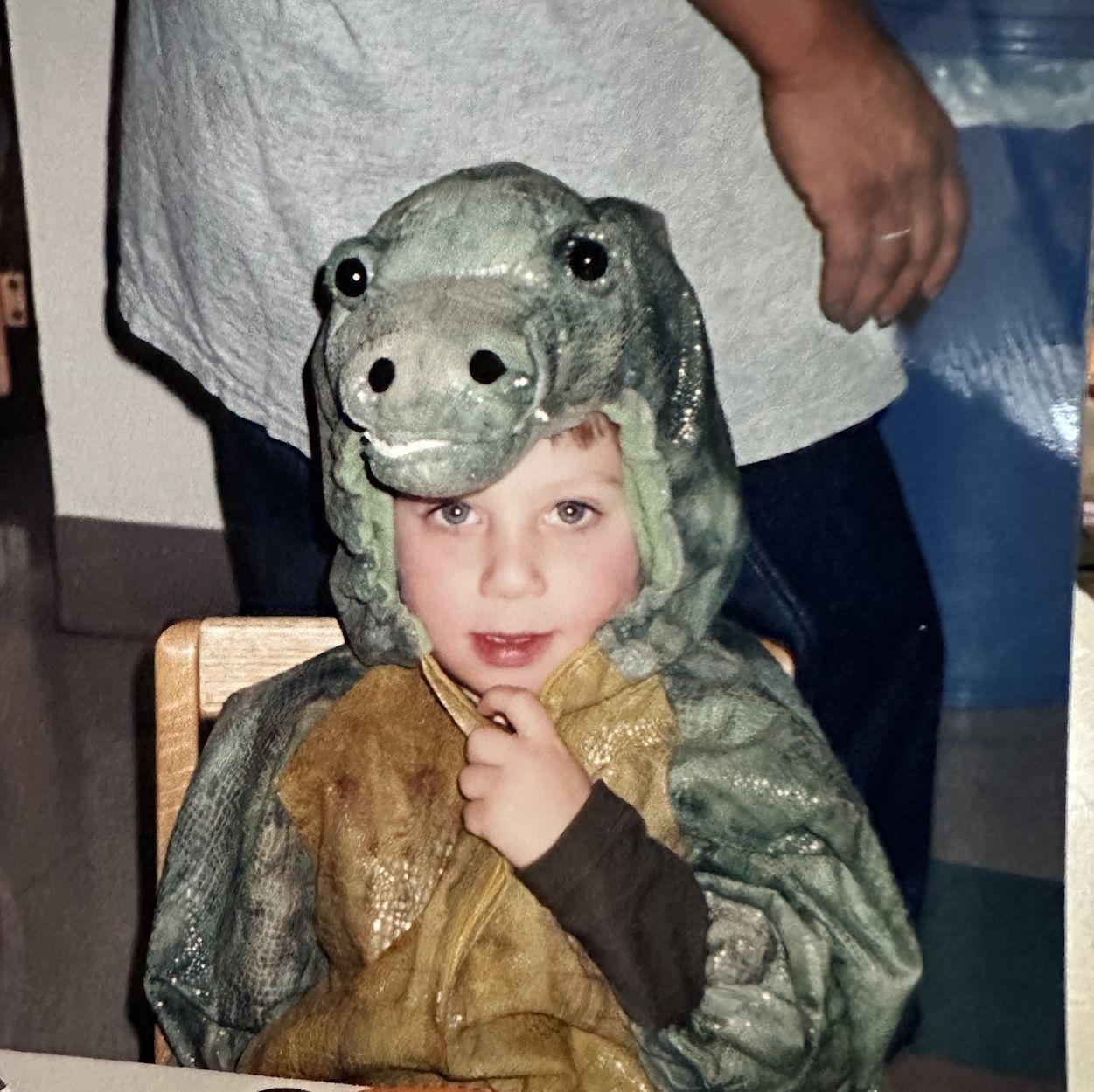 Fun fact Dylan had a lisp growing up so it was pronounced, "Dinothaur".