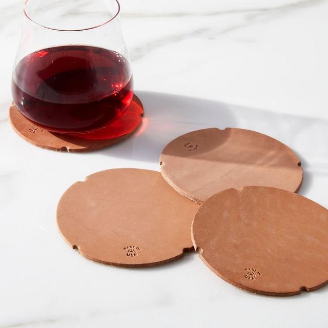 Recycled Leather Coaster Set