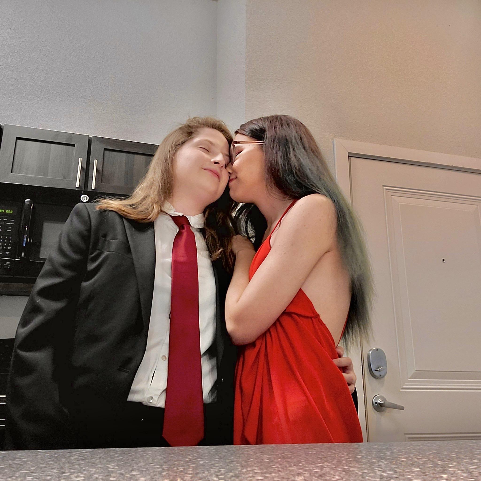 Us, right before going on our first date