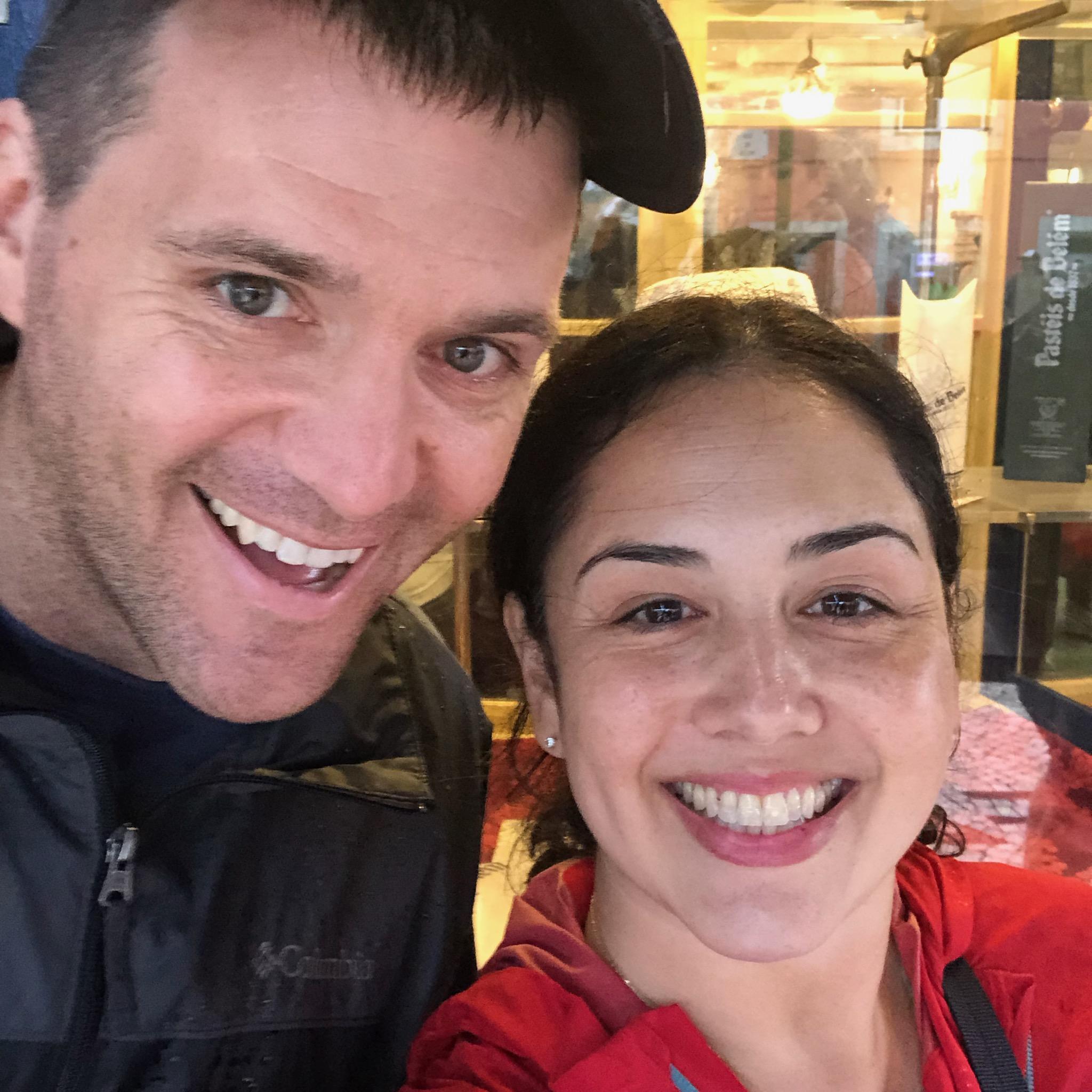 Caught in a rainstorm in Lisbon on a mission to get the yummiest pastel de nata in Portugal.
