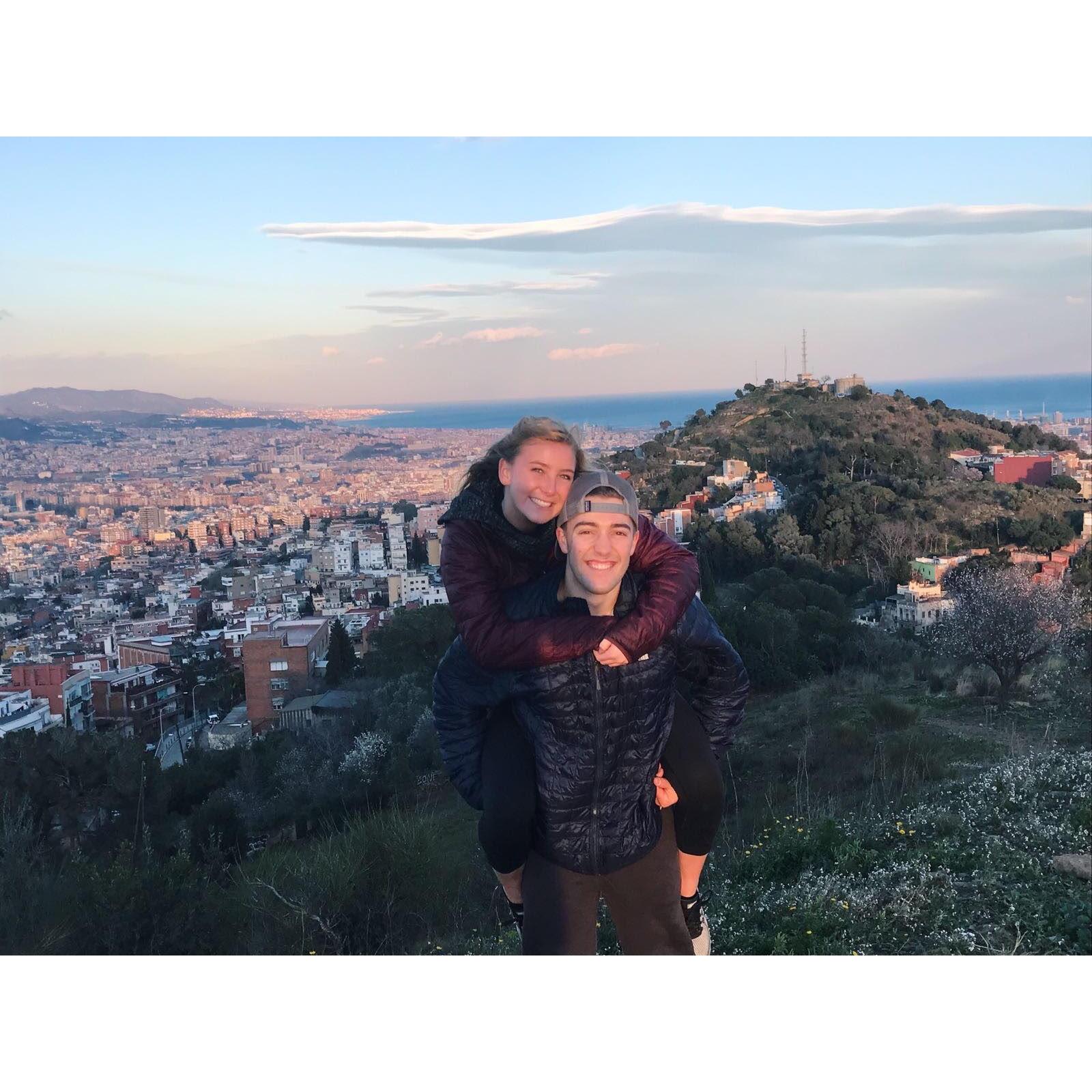 First picture together taken in Barcelona