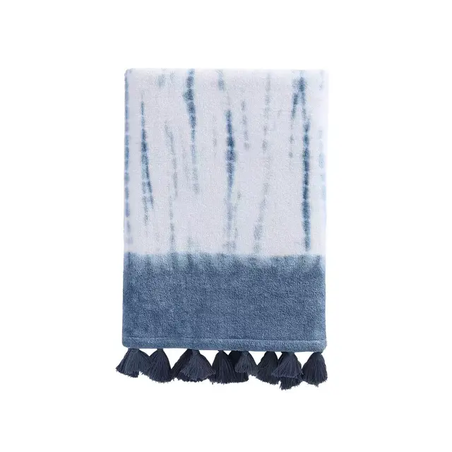 Wild Sage™ Sienna Tie Dye Stripe Bath Towel in Blue