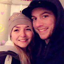 You can't see the 7 layers of clothes we have on but it was wicked cold.