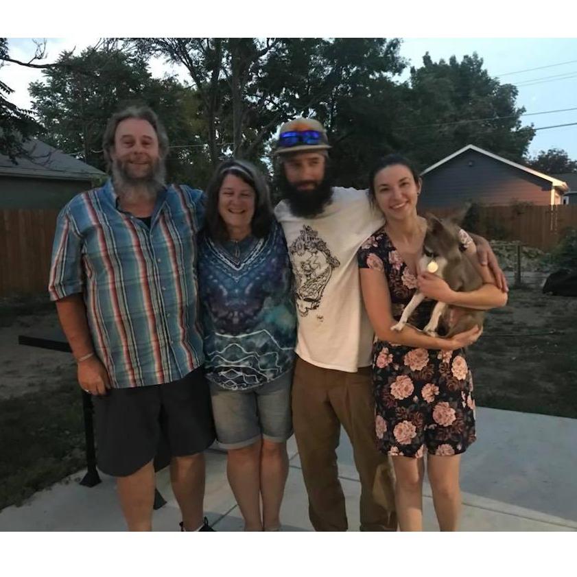 We are always grateful when family visits! John's parents and us in our beautiful backyard :)