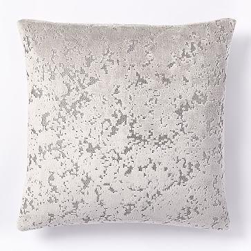 Jacquard Distressed Pillow Cover in Platinum