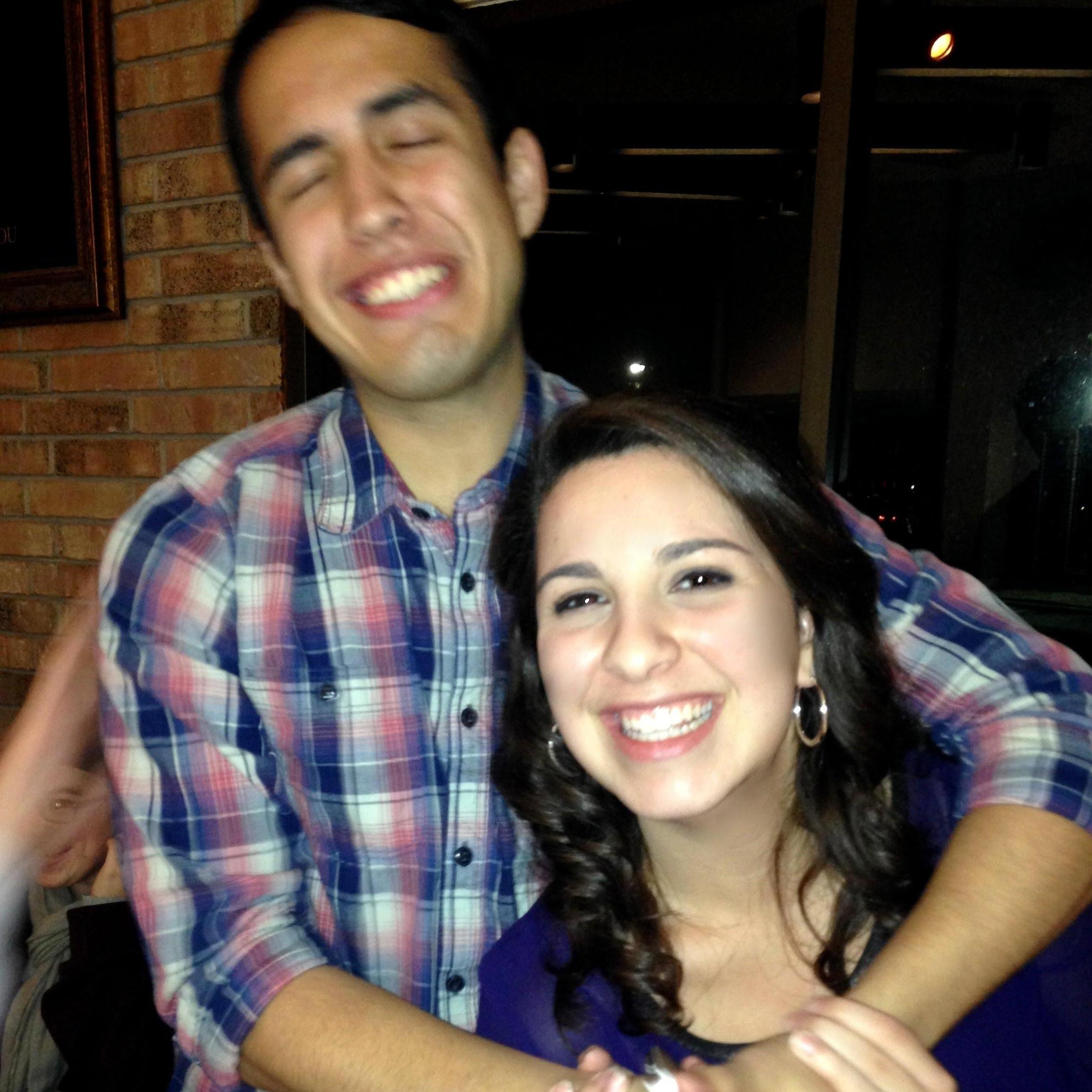 We started dating just a few days after our friends snapped this blurry picture!
